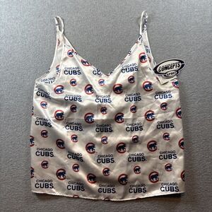 Chicago Cubs allover print cami tank top by Concepts Sport Women's Sz XL NEW